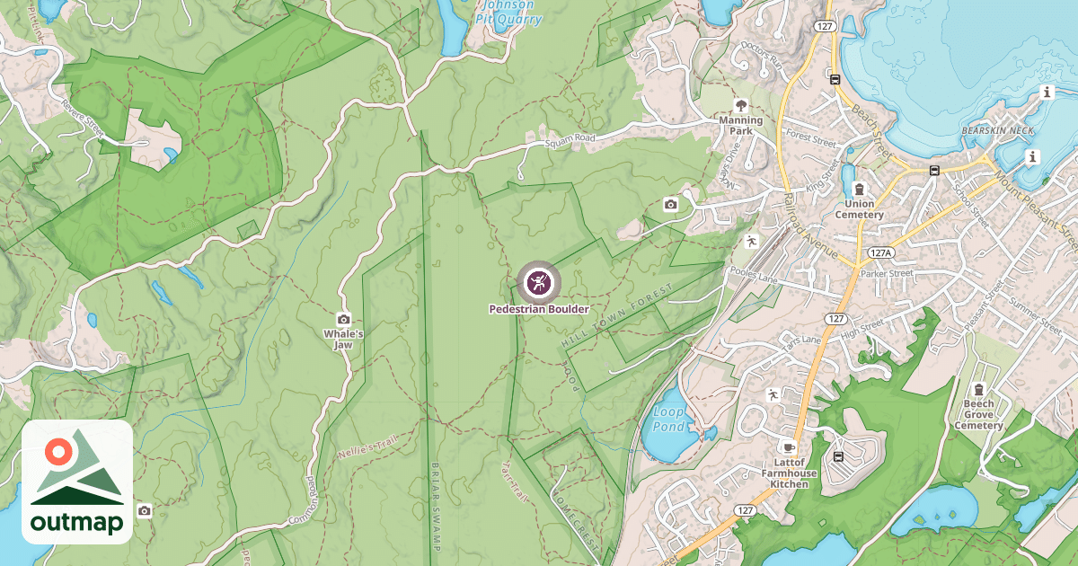 Map of Pedestrian Boulder
