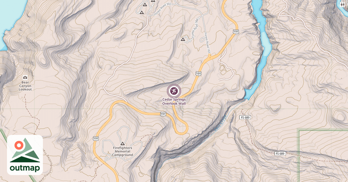 Map of Cedar Springs Overlook Wall