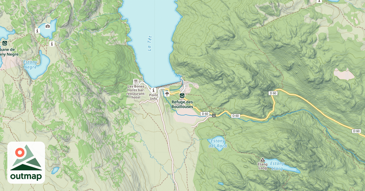 Map of Refuge des Bouillouses