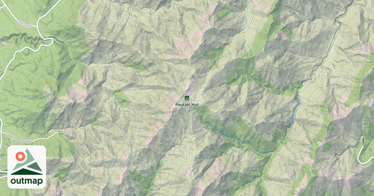 Map of Poutaki Hut
