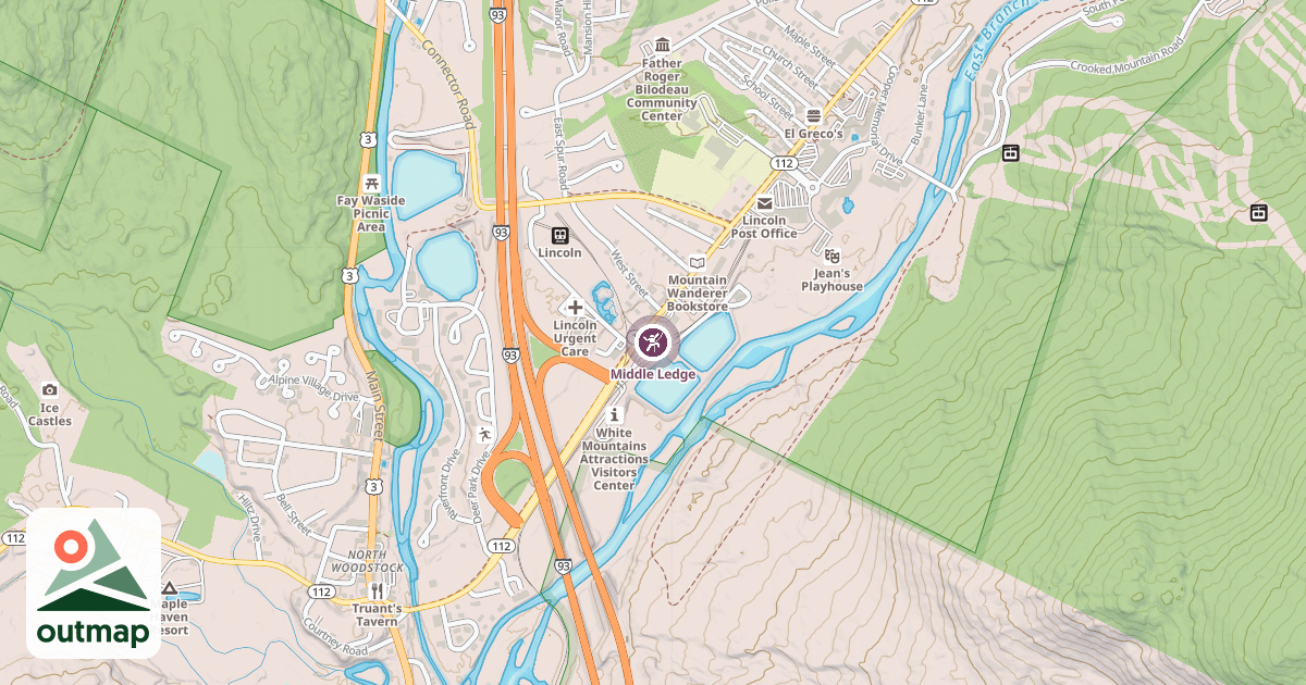 Map of Middle Ledge