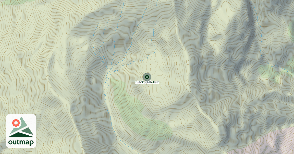 Map of Black Peak Hut