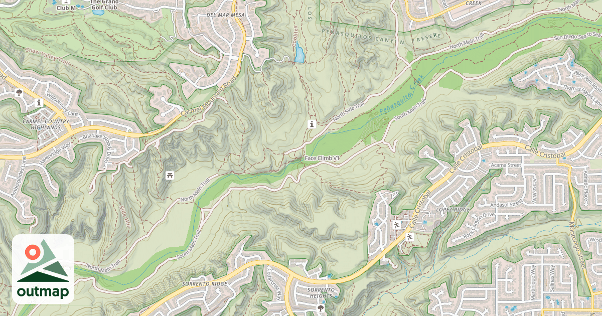 Map of Face Climb