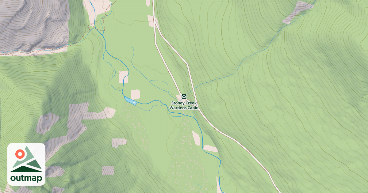 Map of Stoney Creek Wardens Cabin