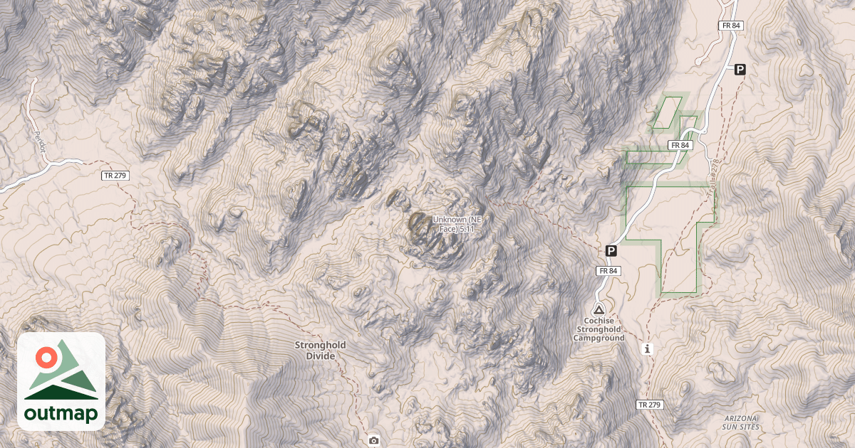Map of Unknown (NE Face)