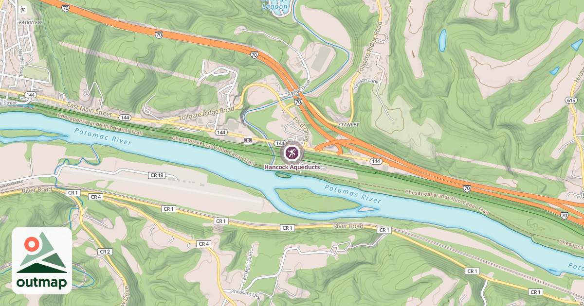 Map of Hancock Aqueducts