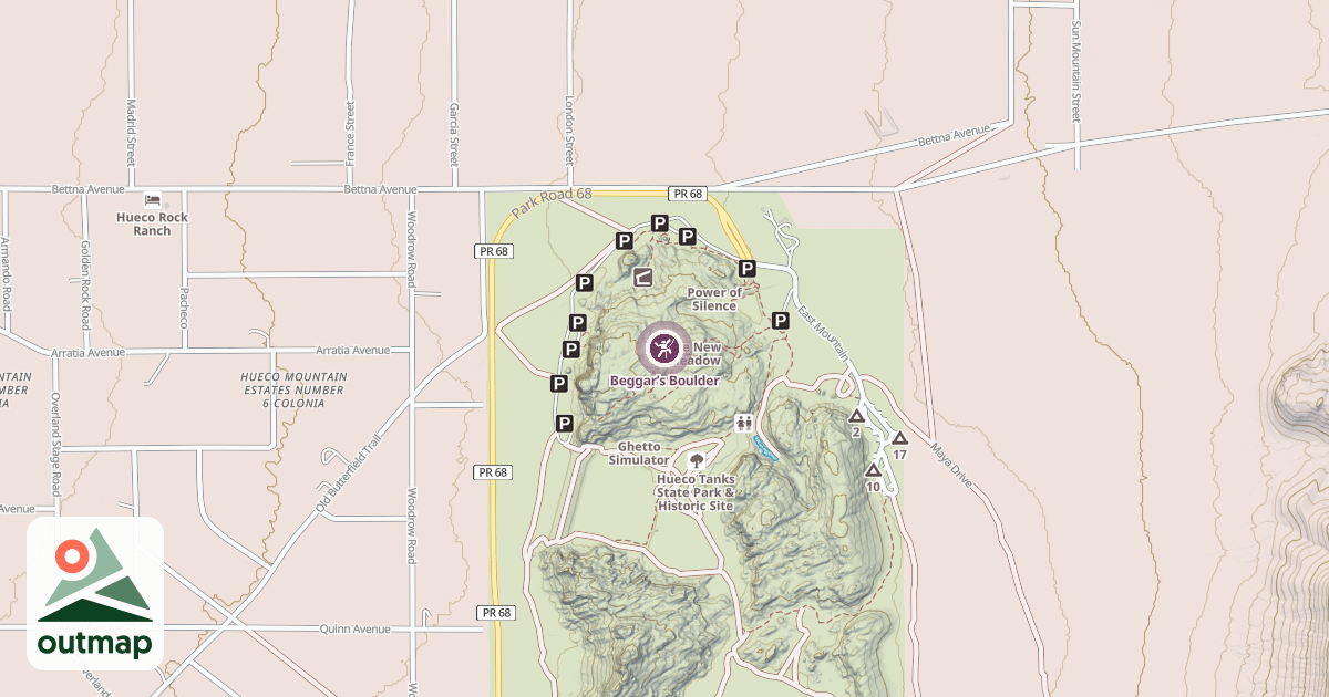 Map of Beggar’s Boulder