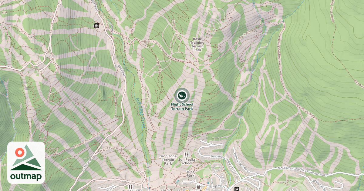 Map of Flight School Terrain Park