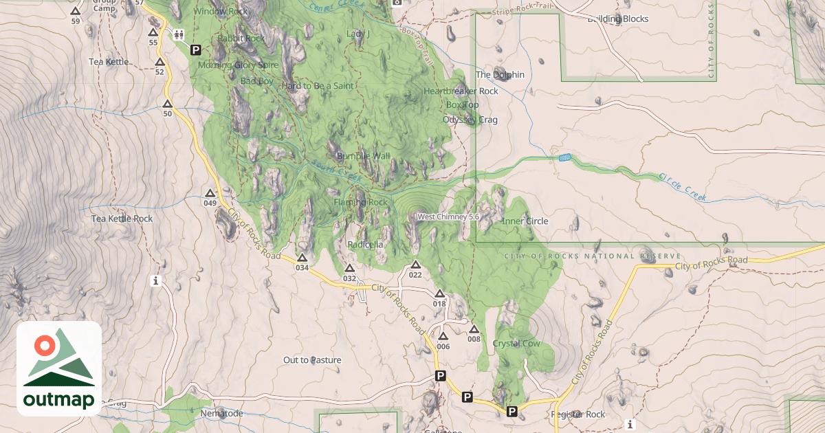 Map of West Chimney