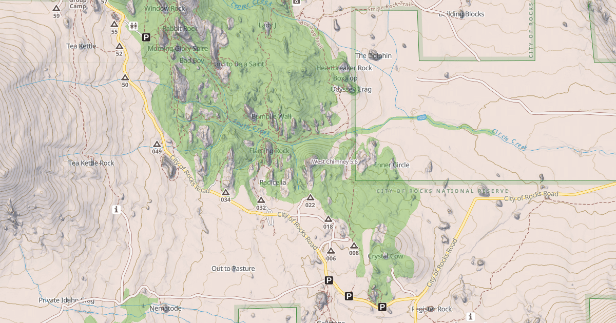 Map preview of West Chimney