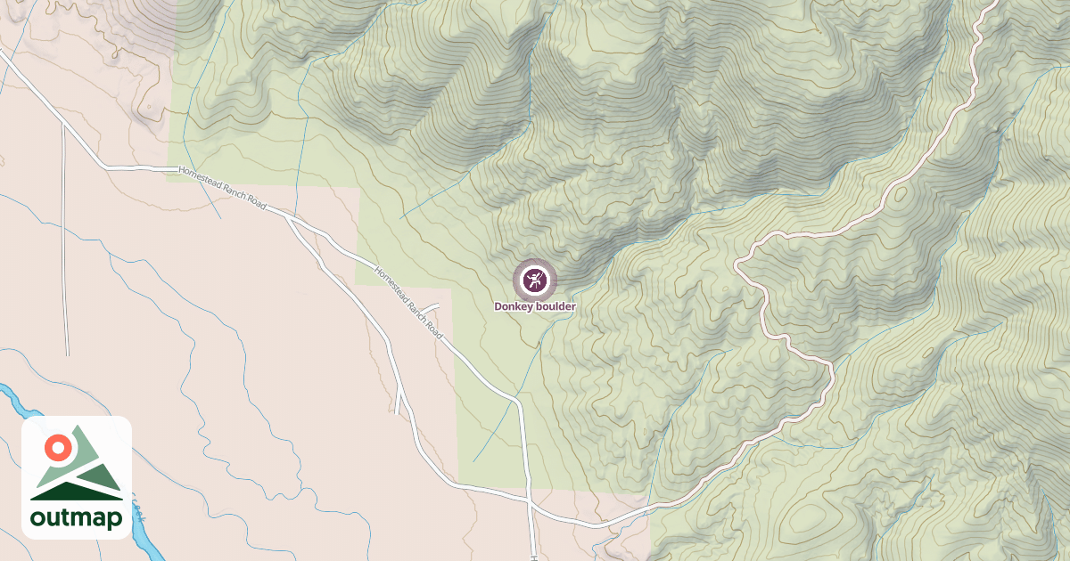 Map of Donkey boulder
