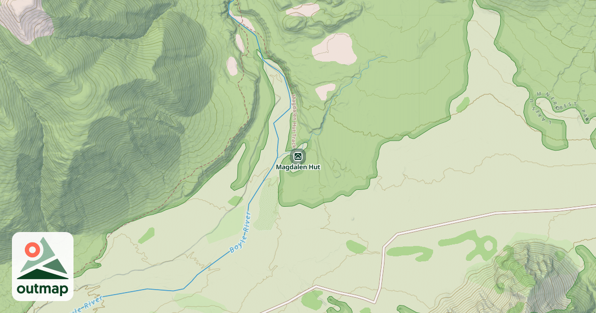 Map of Magdalen Hut