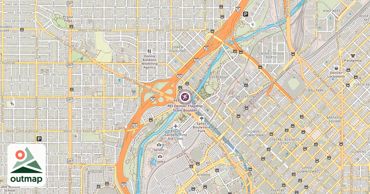 Map of REI Denver Flagship Store Boulder