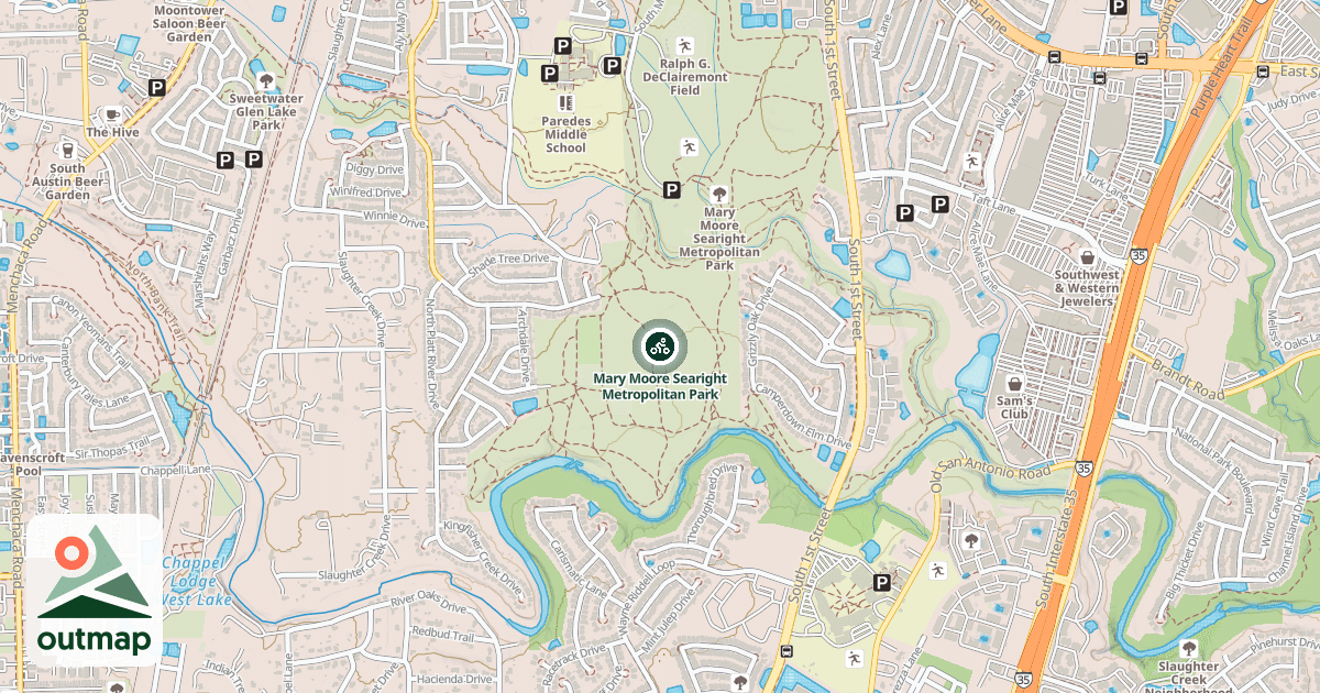 Map of Mary Moore Searight Metropolitan Park