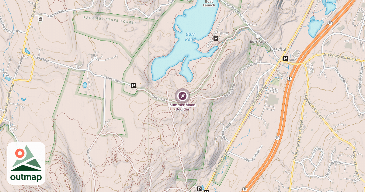 Map of Summer Moon Boulder