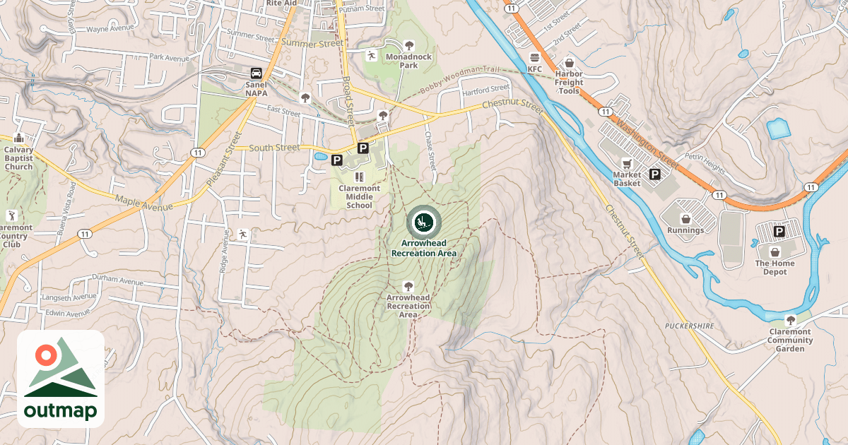 Map of Arrowhead Recreation Area