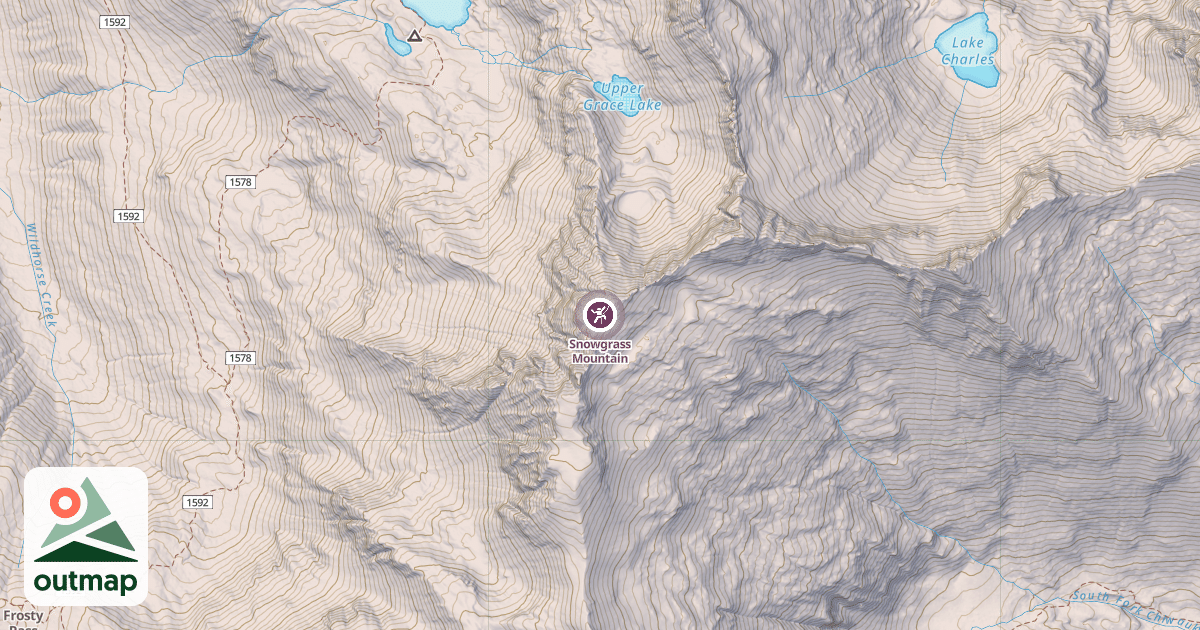 Map of Snowgrass Mountain