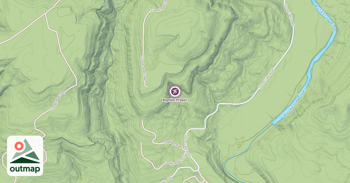 Map of Bigfoot Proper