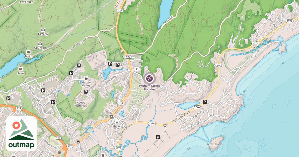 Map of Witham Street Boulder
