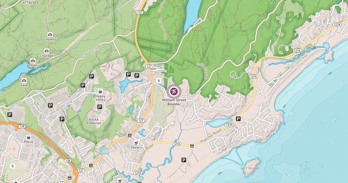 Map preview of Witham Street Boulder