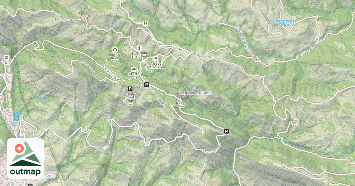 Map of West Buttress