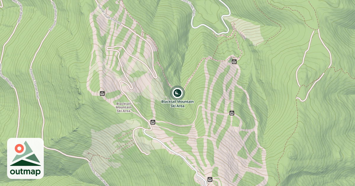 Map of Blacktail Mountain Ski Area