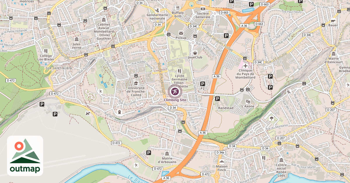 Map of Climbing Site