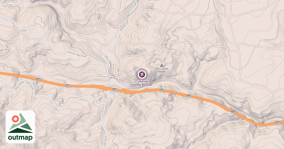 Map of F. Warner Herzog Boulder