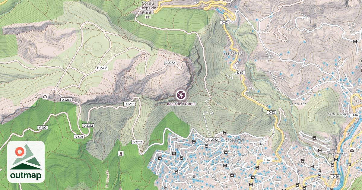 Map of Baou de 4 Oures