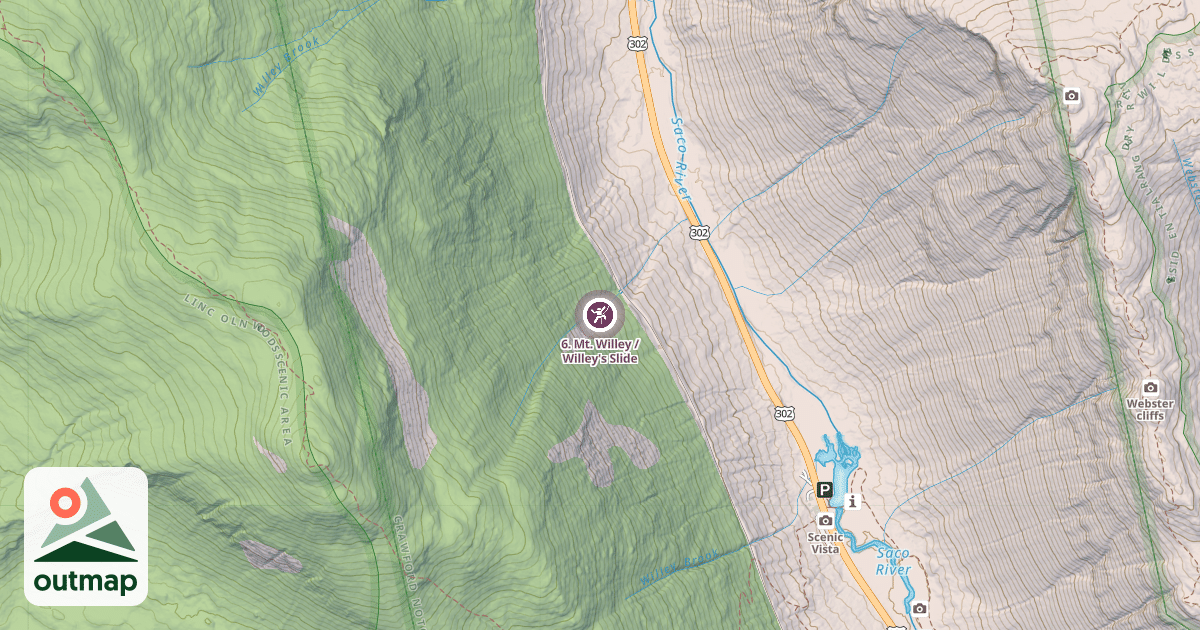 Map of 6. Mt. Willey / Willey's Slide