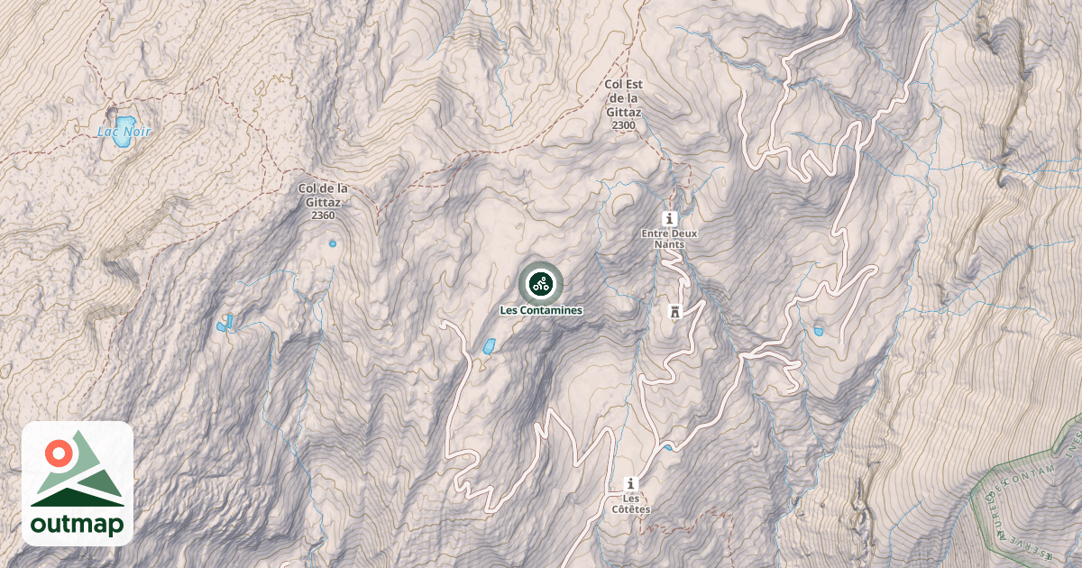 Map of Les Contamines