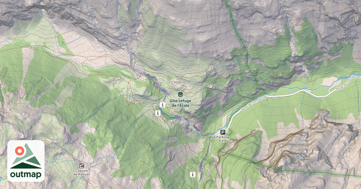 Map of Gîte-refuge de l'École