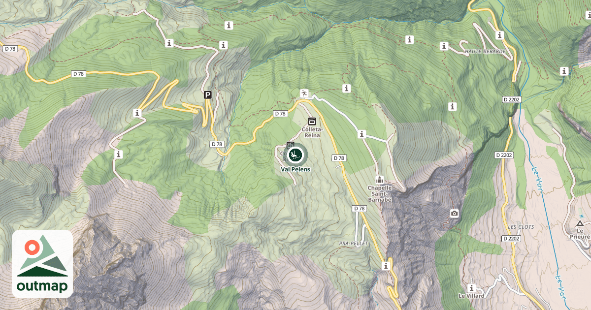 Map of Val Pelens