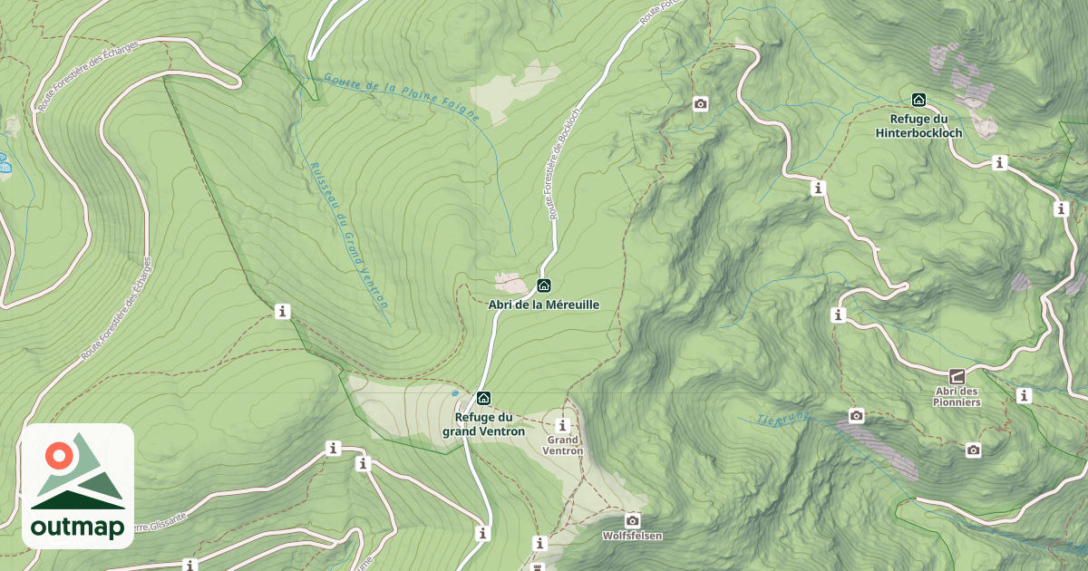 Map of Abri de la Méreuille