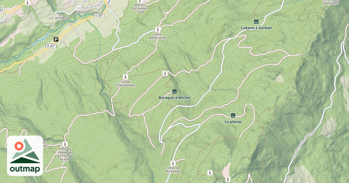 Map of Baraque à Michel