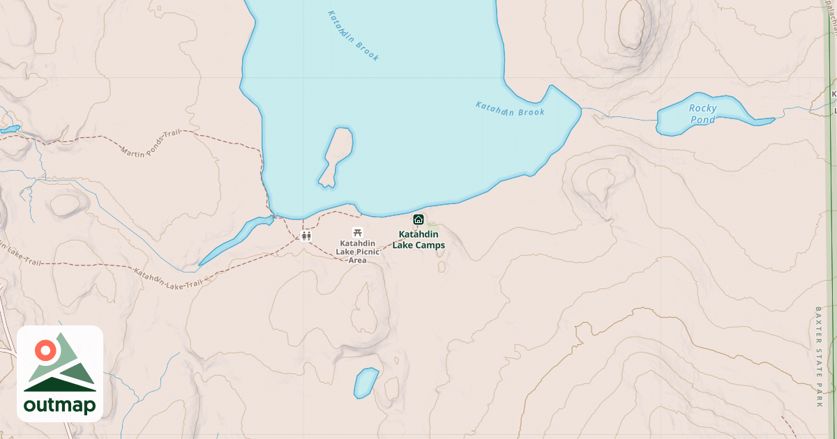 Map of Katahdin Lake Camps