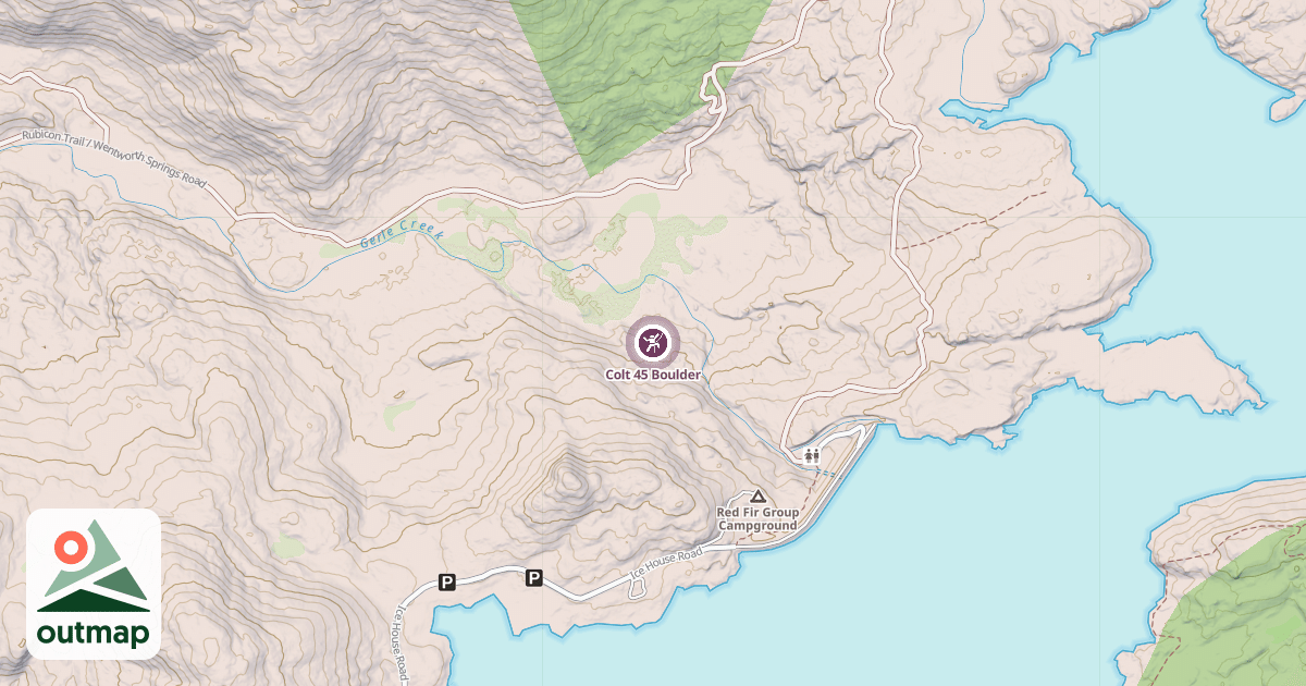 Map of Colt 45 Boulder