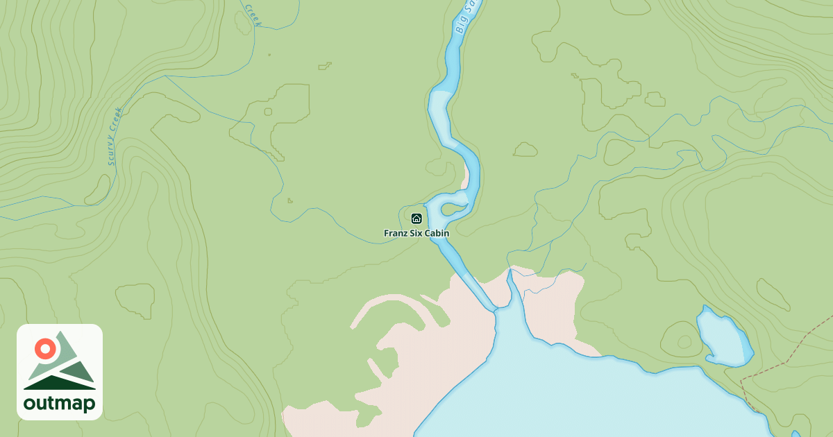 Map of Franz Six Cabin