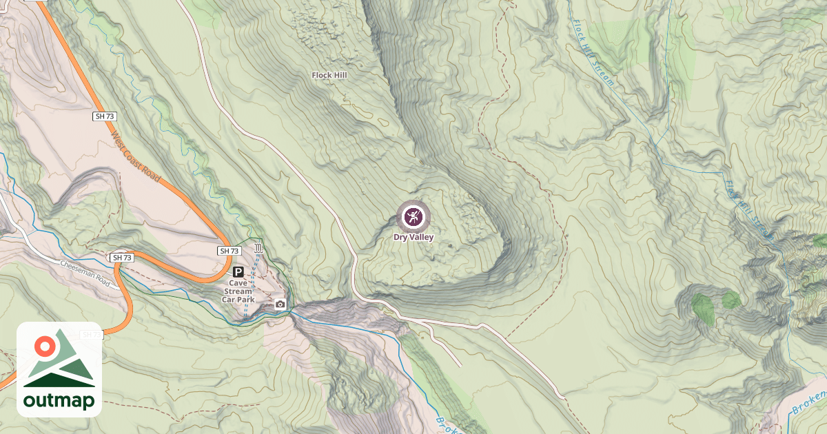Map of Dry Valley