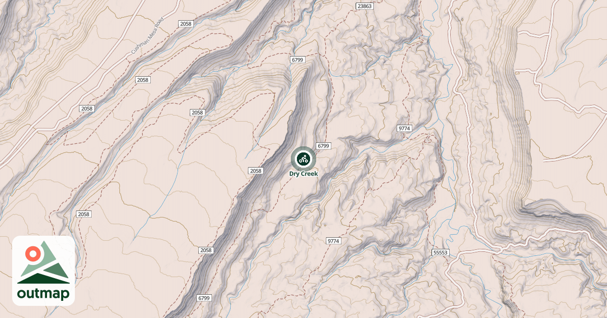 Map of Dry Creek