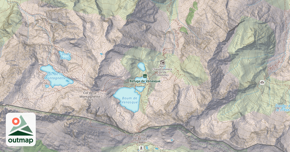 Map of Refuge de Vénasque