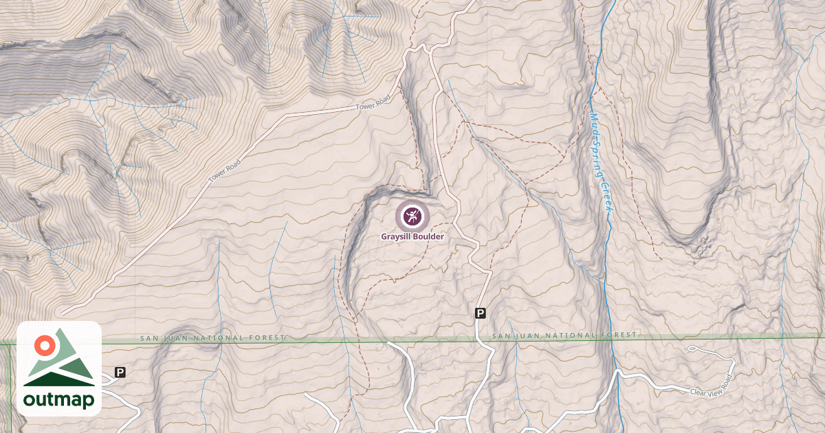 Map of Graysill Boulder
