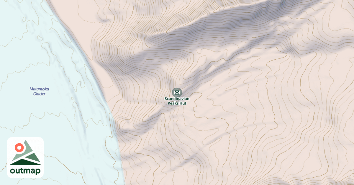 Map of Scandinavian Peaks Hut