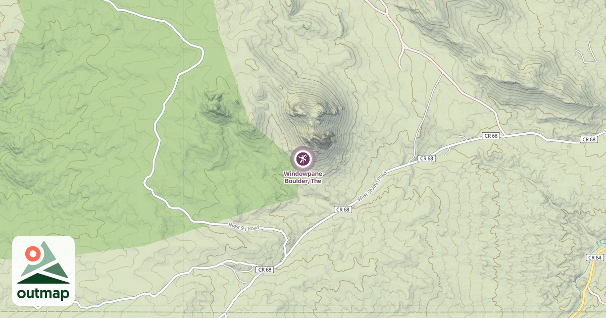 Map of Windowpane Boulder, The