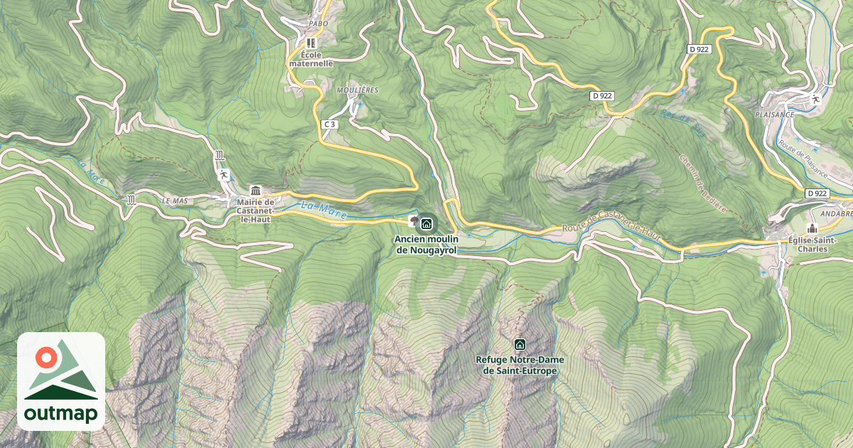 Map of Ancien moulin de Nougayrol
