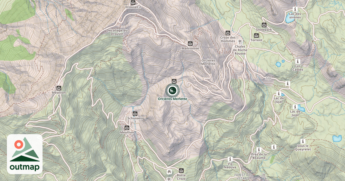 Map of Orcières Merlette