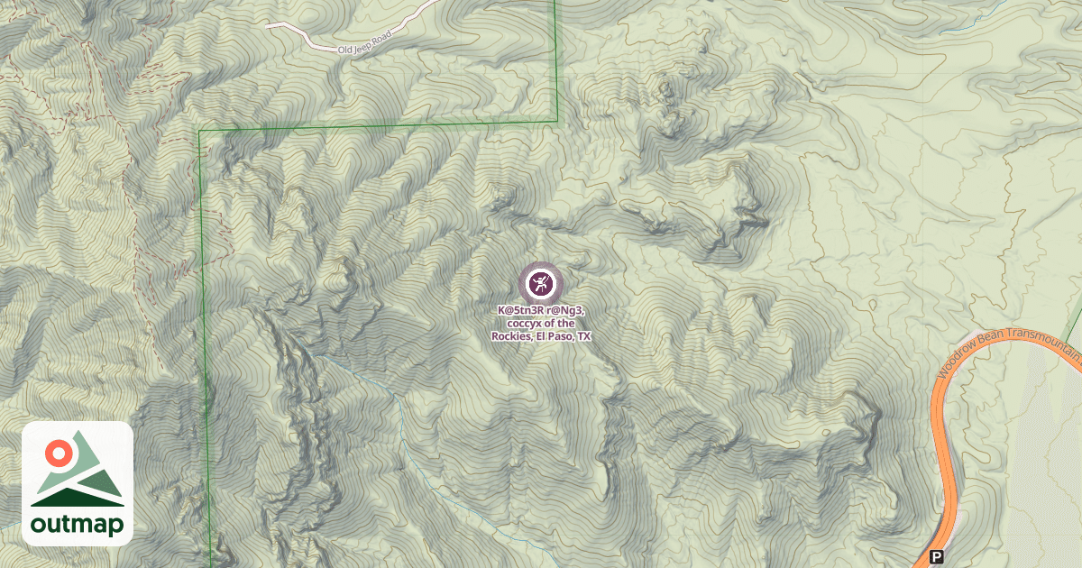 Map of K@5tn3R r@Ng3, coccyx of the Rockies, El Paso, TX