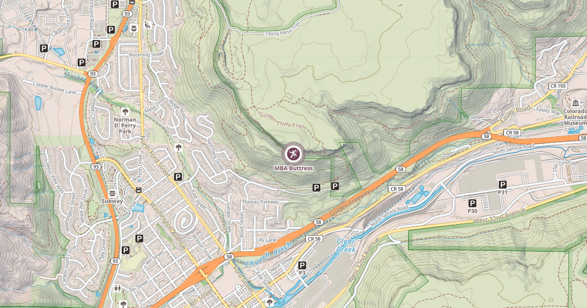 Map preview of MBA Buttress