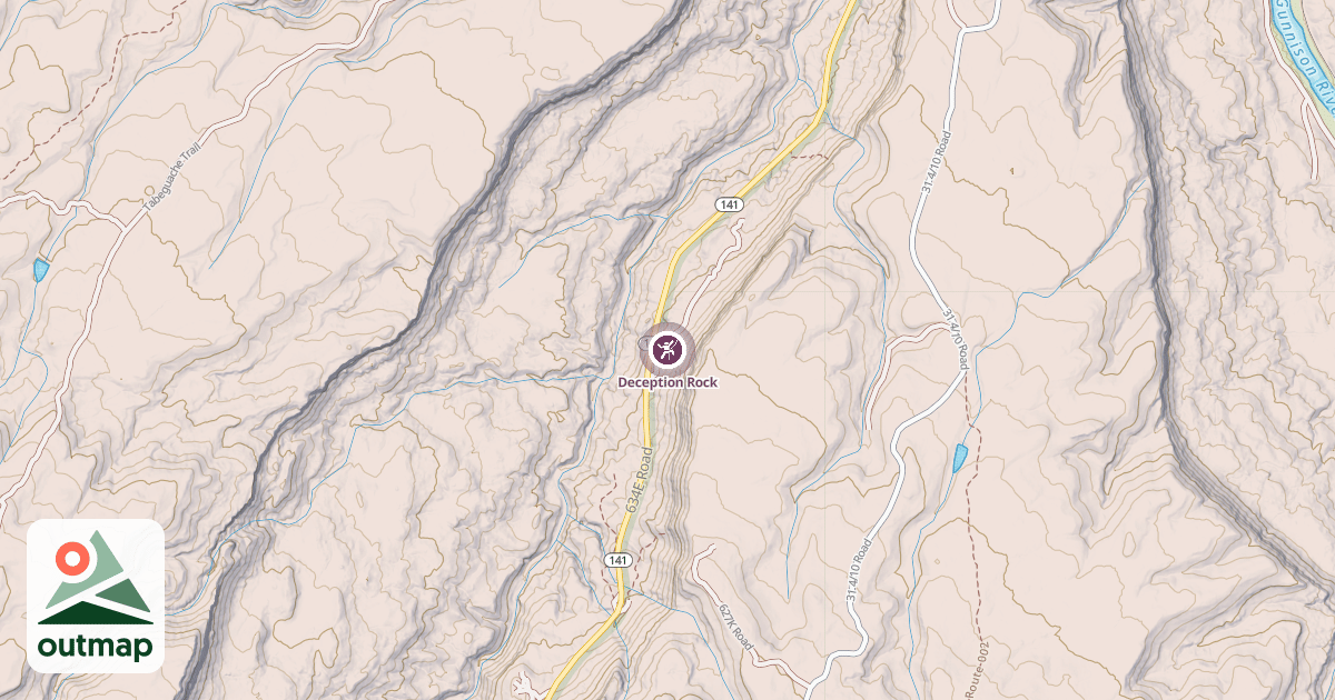 Map of Deception Rock