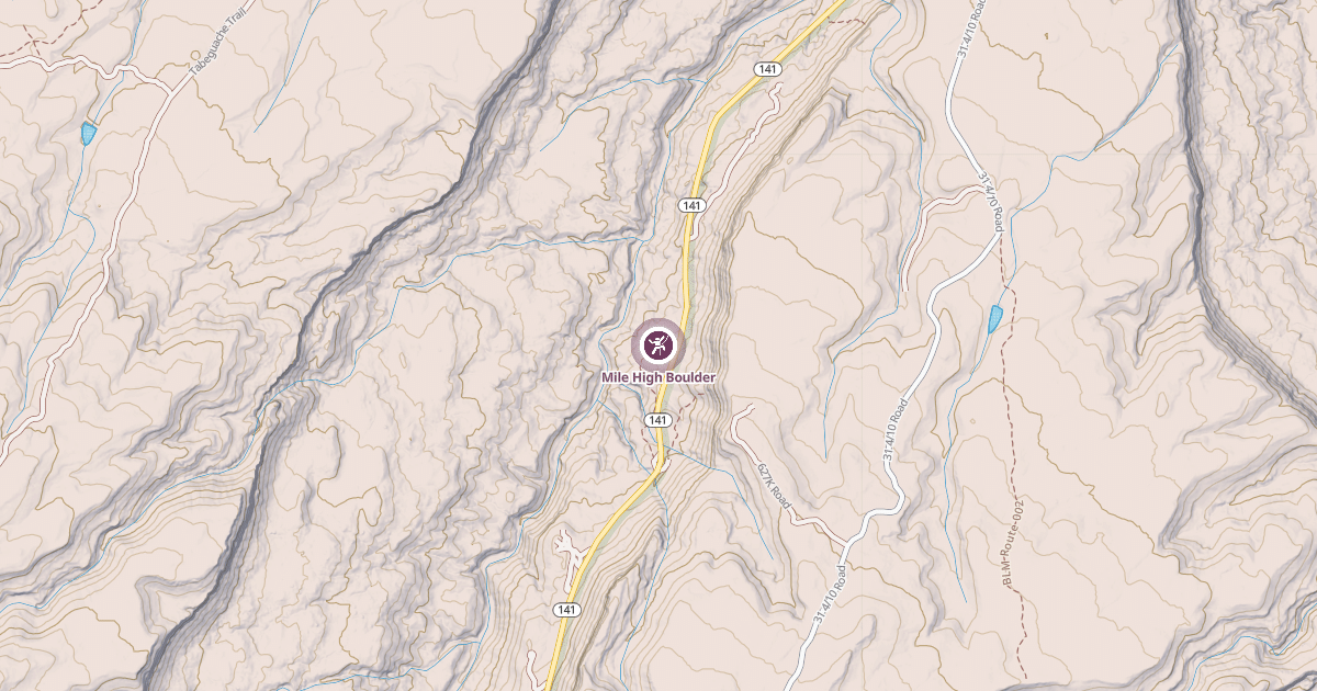 Map preview of Mile High Boulder